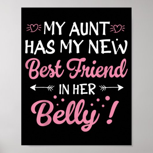 Poster My Aunt Has My New Friend In Her Belly Funny Mom C (Devant)