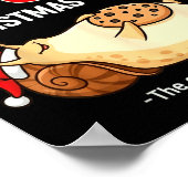 Poster My Body Is 98% Christmas Cookies Funny Snail Pajam (Coin)