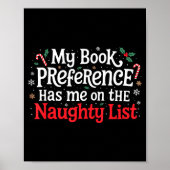 Poster My Book Preference Naughty List Readers Funny Chri (Devant)