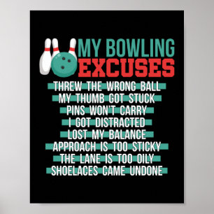 Poster My Bowling Excuses