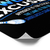 Poster My Bowling Excuses Amusant Bowling cadeau (Coin)