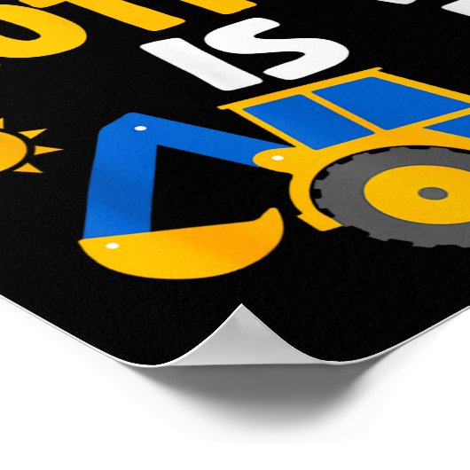 Poster My Brother Is 3 3rd Birthday Boy Digger Constructi (Coin)