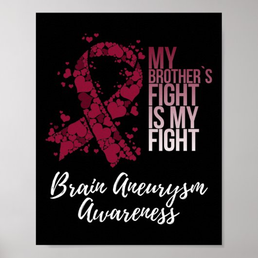 Poster My Brother’s Fight Is My Fight Brain Aneurysm Awar (Devant)