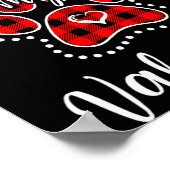 Poster My Cat Is My Valentine Red Plaid Cat Lover Valenti (Coin)