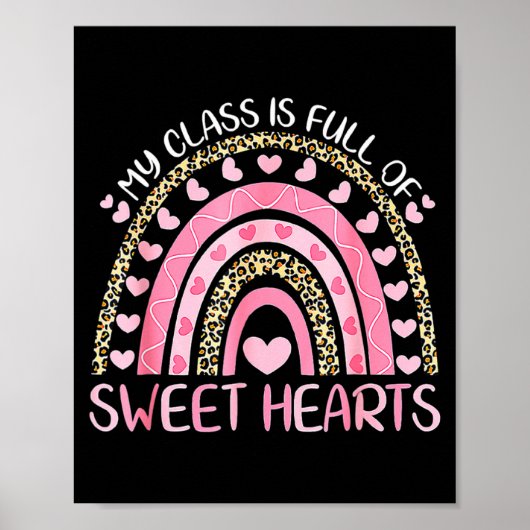 Poster My Cl Is Full Of Sweethearts Rainbow Valentines  (Devant)