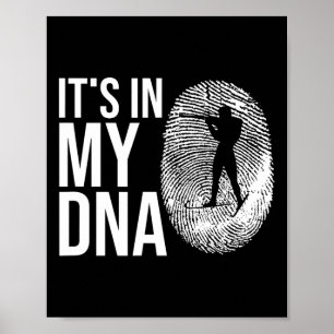 Poster My Dna Biathlon empreintes digitales Ski Slogan Ti
