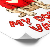 Poster My Dog Is My Valentine Dalmatian Heart Gles Bow Do (Coin)