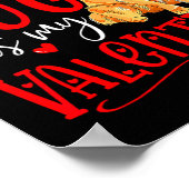 Poster My Dog Is My Valentine Golden Retriever Valentines (Coin)