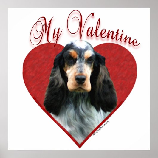 Poster My English Cocker Spaniel Valentine (Devant)