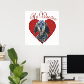 Poster My English Setter Valentine (Bureau à domicile)