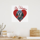 Poster My English Setter Valentine (Cuisine)