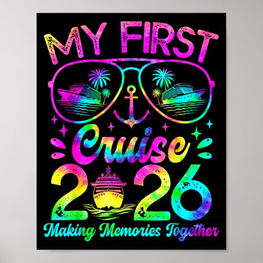 Poster My First Cruise 2026 Funny First Time Cruise Vacat (Devant)