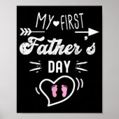 Poster My First Father's Day First Time Daddy New Dad Mat (Devant)