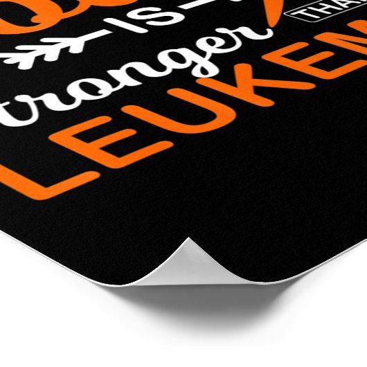 Poster My God is Stronger Than Leukemia Awareness Warrior (Coin)