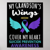 Poster My Grandson's Wings Cover Heart Suicide Awareness (Devant)