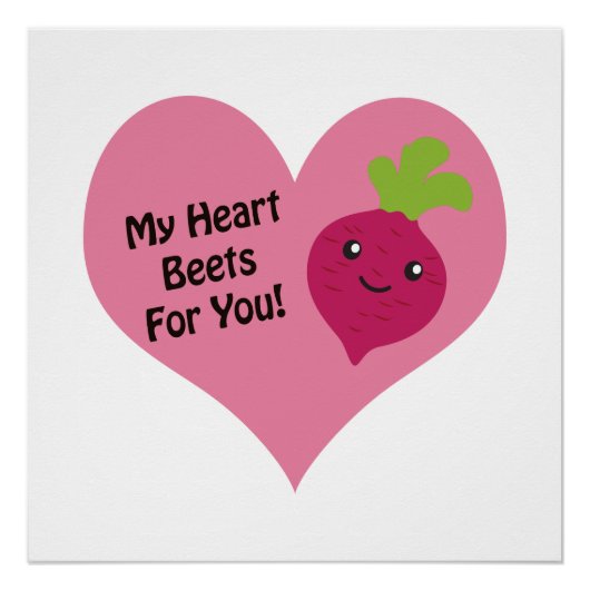 Poster My Heart Beets for you (Devant)