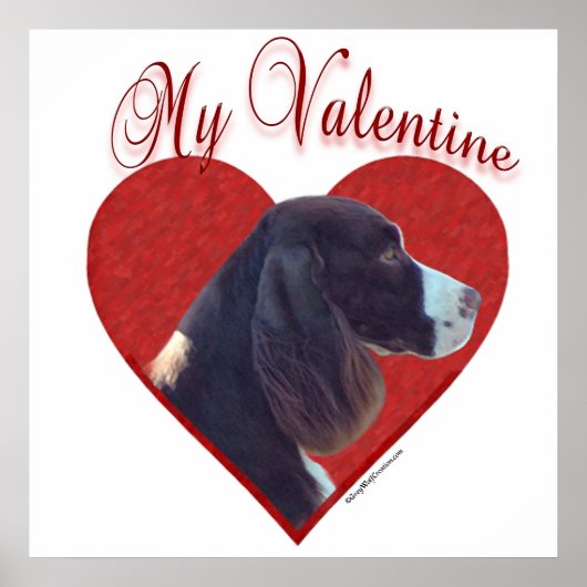 Poster My Liver English Springer espagnol Valentine (Devant)