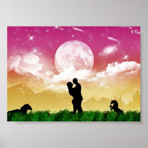 Poster My Love, Mom Amour (le ciel étoilé) l´huile