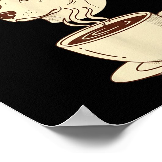 Poster My Only Resolution Is More Caffeine Funny Dog Coff (Coin)