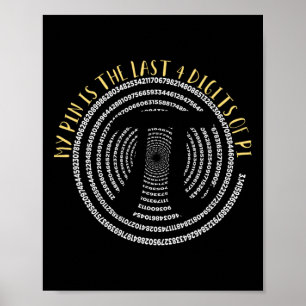 Poster My Pin Est Le Dernier 4 Chiffres De Pi I Pi Jour F