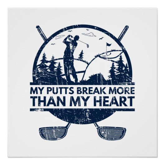Poster My Putts Bref Plus Drôle Cadeaux De Golf (Devant)