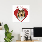 Poster My Rough Collie Valentine (Bureau à domicile)