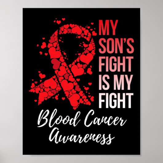 Poster My Son’s Fight Is My Fight Blood Cancer Awareness  (Devant)