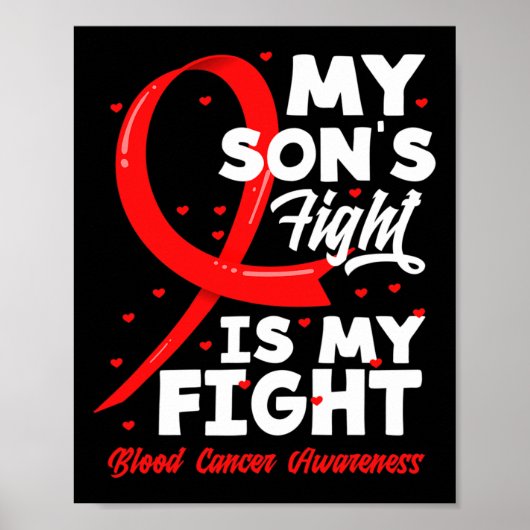 Poster My Son's Fight Is My Fight Blood Cancer Awareness (Devant)