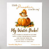 Poster My Water Broke Jeu Baby shower chante fille Citrou (Devant)