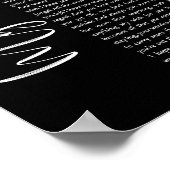 Poster My Wish Black Script Chanson Lyric Wall Art Imprim (Coin)