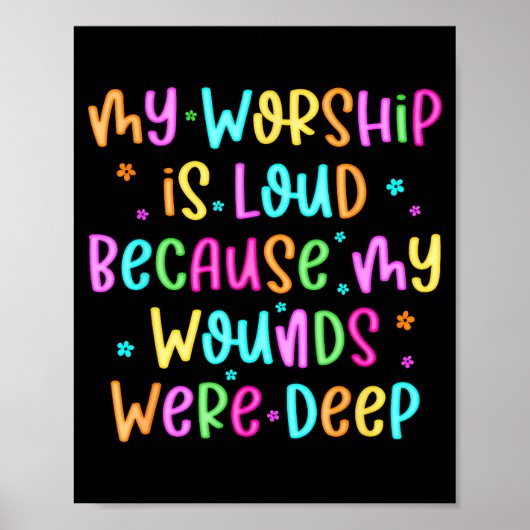 Poster My Worship Is Loud Because My Wounds Were Deep Chr (Devant)