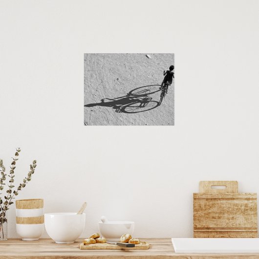 Poster Myamar, Bagan, Jeune garçon faisant du vélo énorme (Cuisine)