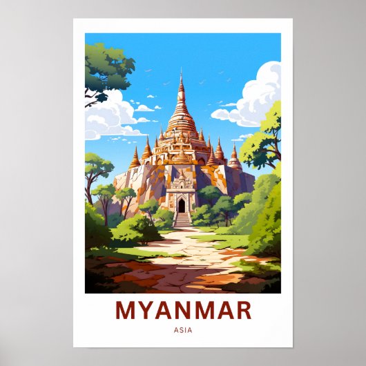 Poster Myanmar Asie Imprimer (Devant)