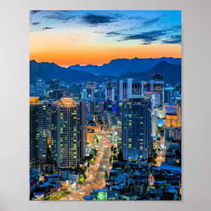 Poster Myeongdong, Séoul, Corée du Sud