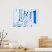 Poster MyKonos Grèce aquarelle peinture numérique (Cuisine)