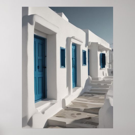 Poster Mykonos Grèce Travel (Devant)