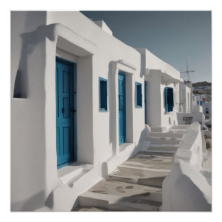 Poster Mykonos Grèce Travel