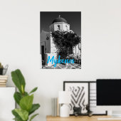 Poster Mykonos Grèce Travel - Church Cafe Europe Tourisme (Bureau à domicile)