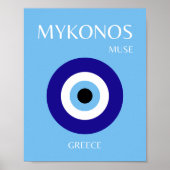 Poster Mykonos Muse, Bleu (Devant)