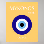 Poster Mykonos Muse, Jaune (Devant)