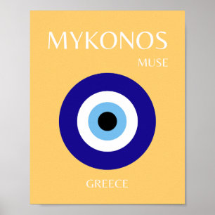 Poster Mykonos Muse, Jaune