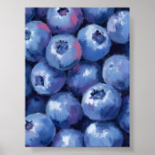 Poster Myrtilles | Fruit Peint à l'aquarelle (Devant)