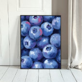 Poster Myrtilles | Fruit Peint à l'aquarelle