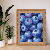 Poster Myrtilles | Fruit Peint à l'aquarelle