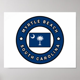 Poster Myrtle Beach Caroline du Sud