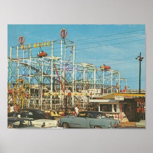 Poster Myrtle Beach, SC ~ 1960 ~ Gay Dolphin Park (Devant)