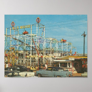 Poster Myrtle Beach, SC ~ 1960s ~ Gay Dolphin Park