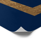 Poster Mysic Blue Gold Sun Moon Stars Mariage (Coin)