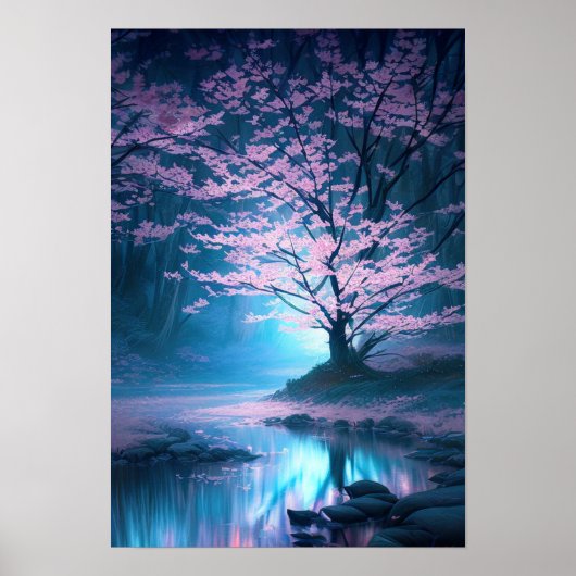 Poster Mystère bleu dans la forêt de Blossom (Devant)