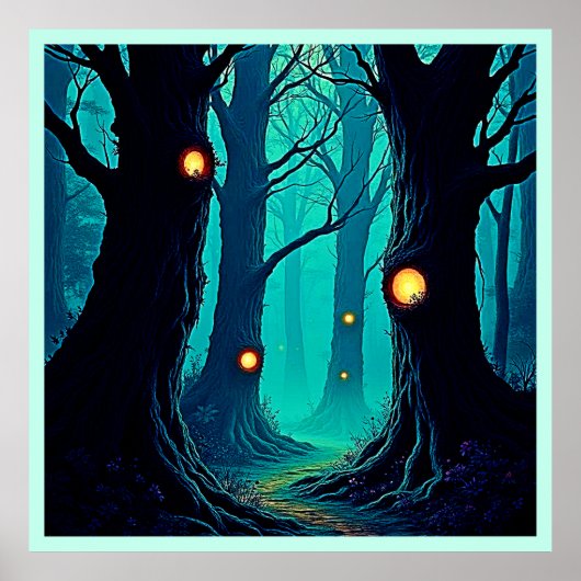 Poster Mystère de la forêt Imaginaire foncé (Devant)